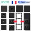 BSEED DIY Button Switch Module USB Phone Charge FR Socket Parts Wall Light Large Switch Plastic Frame Combination E Series