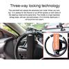 Foldable Three Direction Vehicle Car Lock Top Mount Steering Wheel Lock Anti Theft Security Airbag Lock With Keys