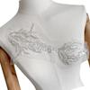Embroidery Sequins Lace Applique Sewing On Embroidered Patched Wedding Dress Applique for Clothing Wedding Gown Dress