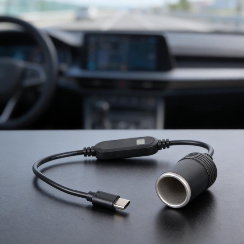 5V To 12V Type C Car Chargers Adapters With Power Indicator For Car Electronics And Accessories