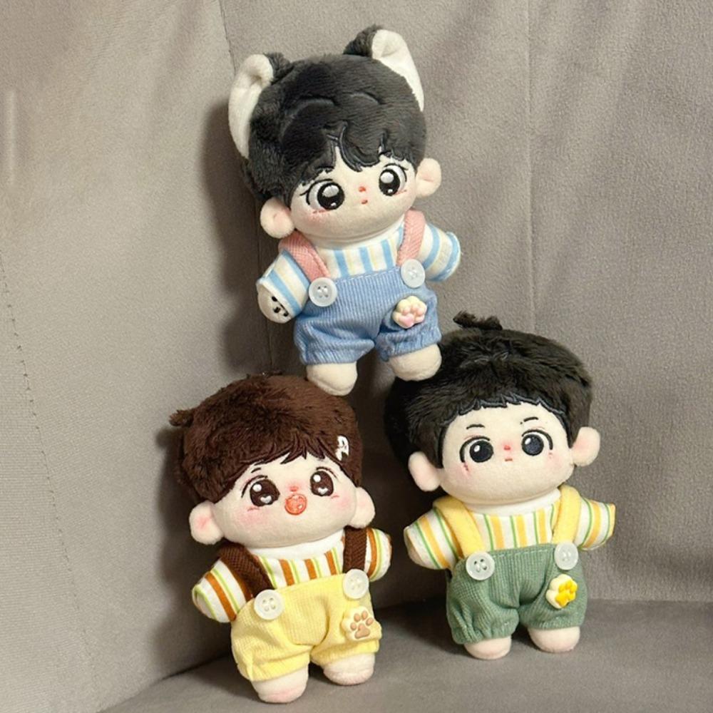 Striped T-shirt Doll Clothes Outfit Suit Doll Dress Up Set  Children's Gift