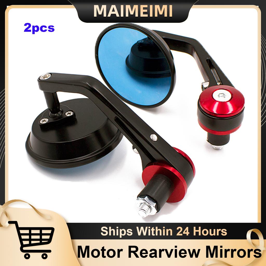 Universal for Yamaha for Kawasaki for Suzuki for Honda Motorcycle Handle Circular Rearview Mirror Reflector Scooter Mirrors