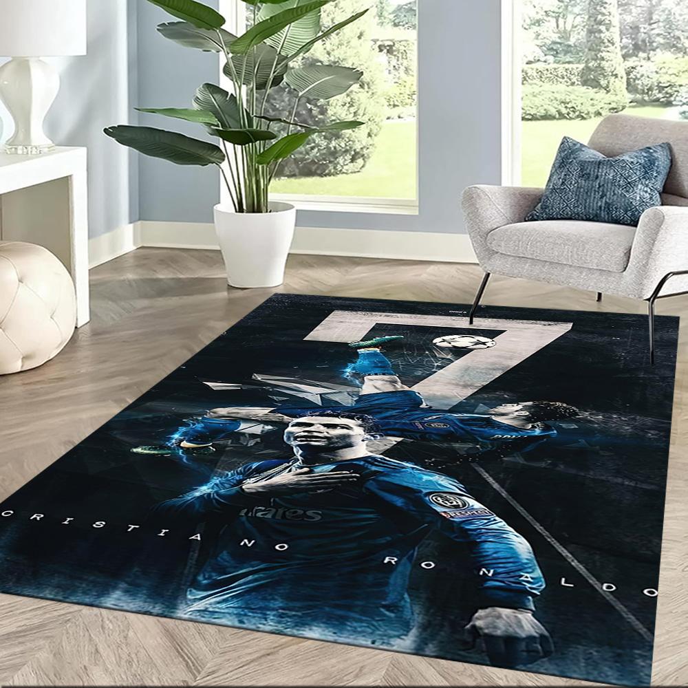 Cristiano Ronaldo Area Rug Suitable For Game Room Hallway Playrooms Bedrooms Antislip Carpet Anime Office Decor Birthdaychristmas Gift