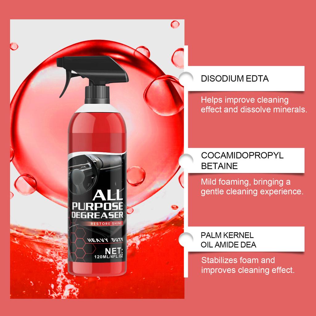 Multi Purpose Cleaner For Cars Dirt Cleaner For Seats Steering Wheels Wheels Inside And Outside The Body 120ml