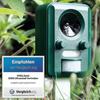 Voss.Sonic 2000 Ultrasonic Animal Repellent with Solar Power for Cats, Dogs, Martens in Gardens/Yards