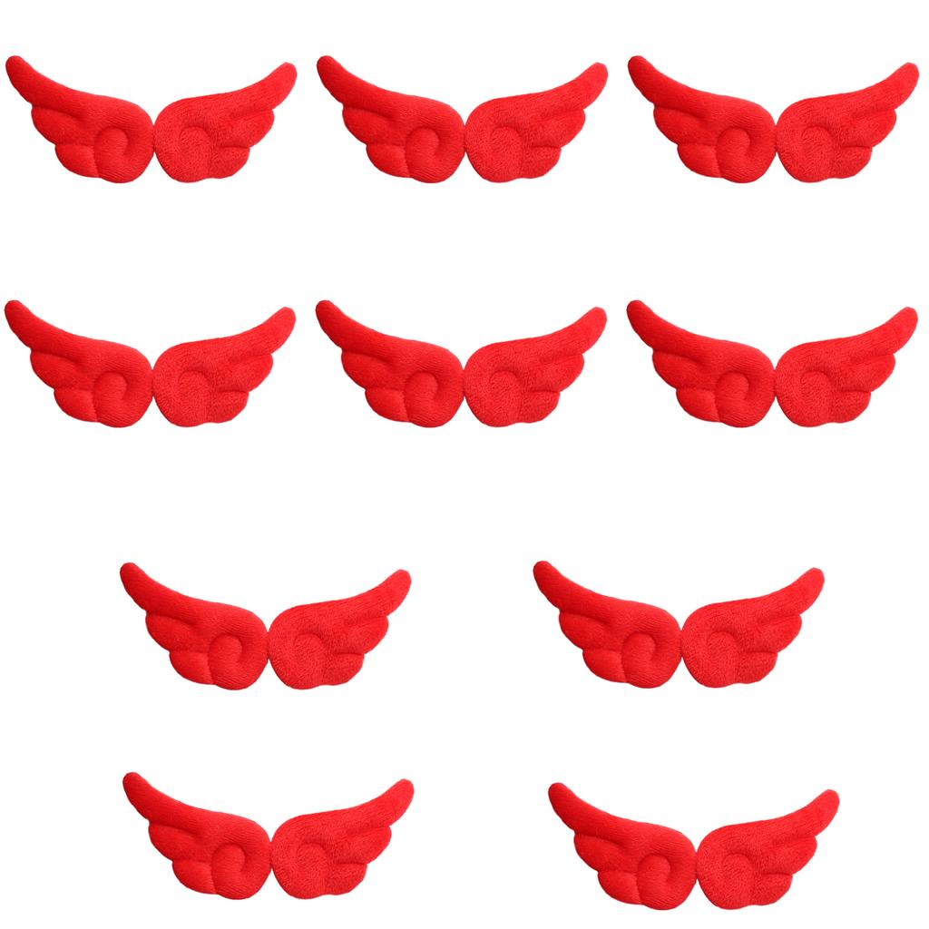 10Pairs Angel Wing Hair Clips for Girls Cartoon Headwear Hairpieces Black Alloy Hair Accessories for Stylish Outfits