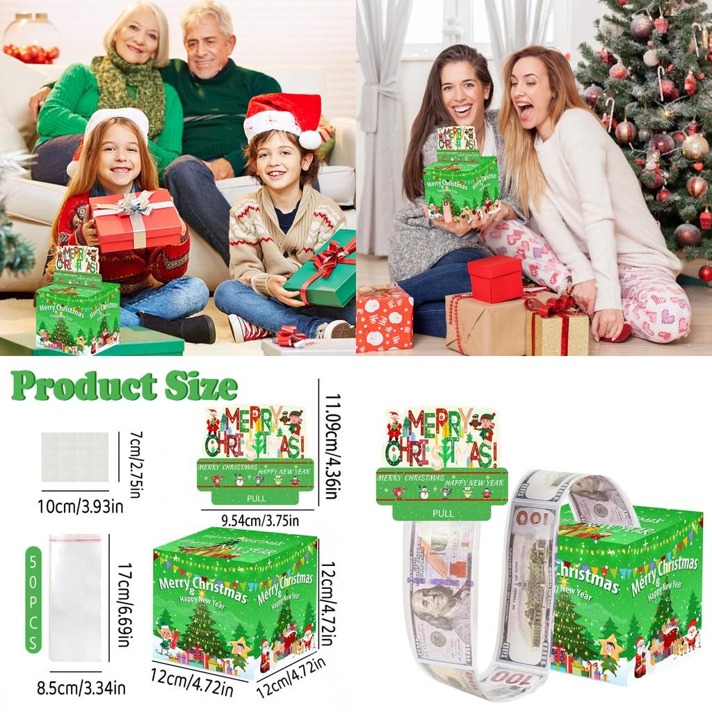 Christmas Theme Party Decor Gift Box With Green Gradient Christmas Tree Design For Holiday Celebrations