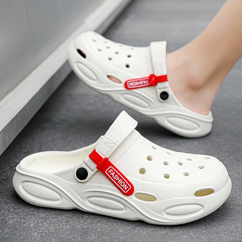 Fashion Summer Slippers Men classic Hole Shoes Comfy Soft Sole Outdoor Indoor Men's  Garden Clogs Beach Shoes Slides