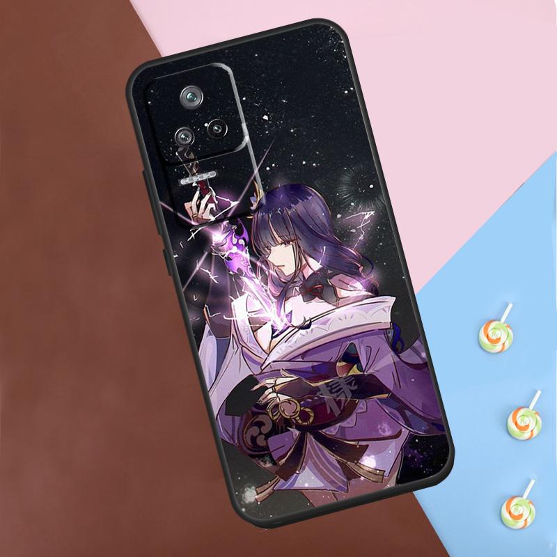 Raiden Shogun Genshin Impact Case For Xiaomi 13T Pro 14 12T 11T 12 13 Lite POCO F5 X3 X4 X5 X6 Pro M6 F3 F4 M5s Cover
