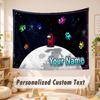Custom Name Text Tapestry,Among Us Boho Wall Hanging, Decorative Backdrop Tapestry For Room
