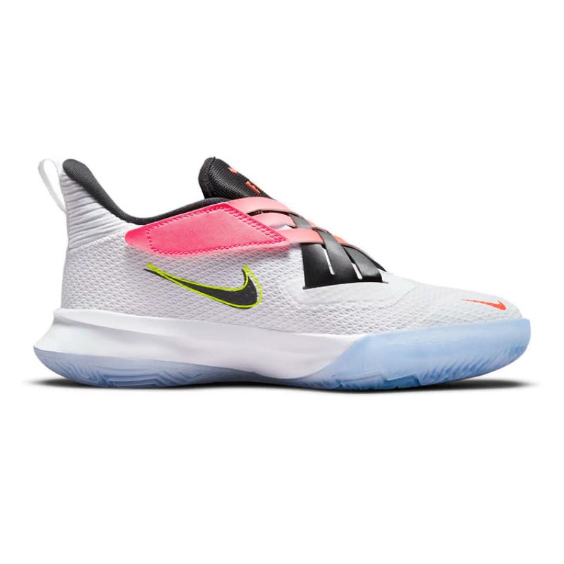 Nike Zoom Flight 2 Abrasion Resistant Breathable Low Top Children's Basketball Shoes Hundred Pink Black Sneakers DB6708-100