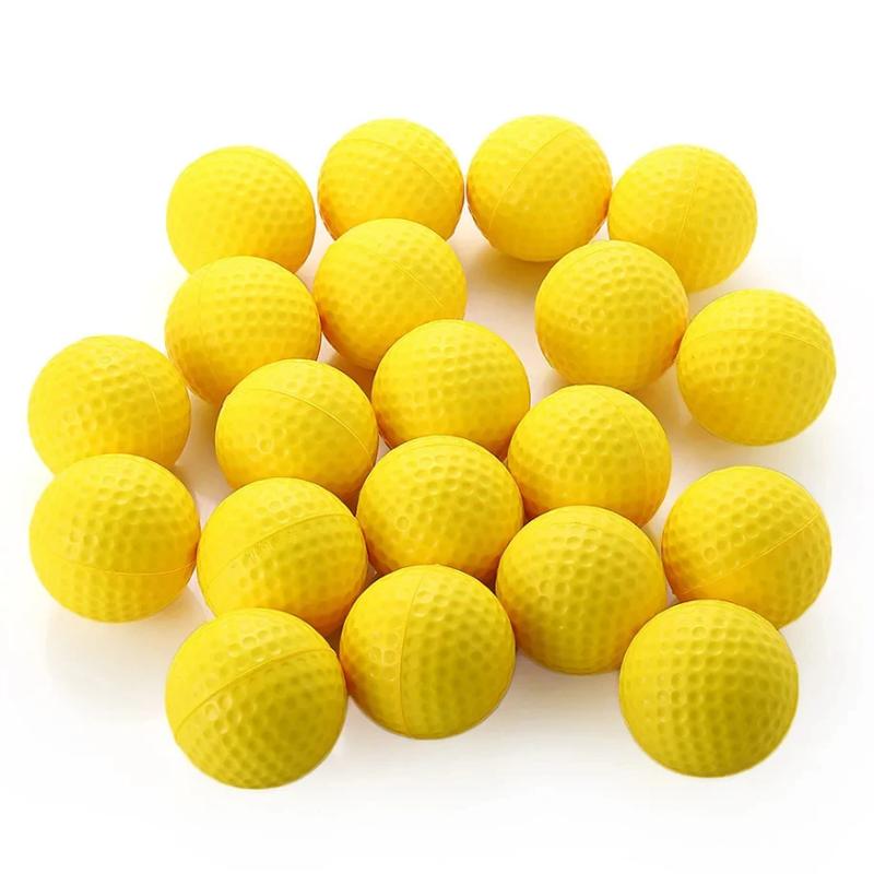 Yellow PU Foam Golf Balls Sponge Elastic Indoor Outdoor Practice Training