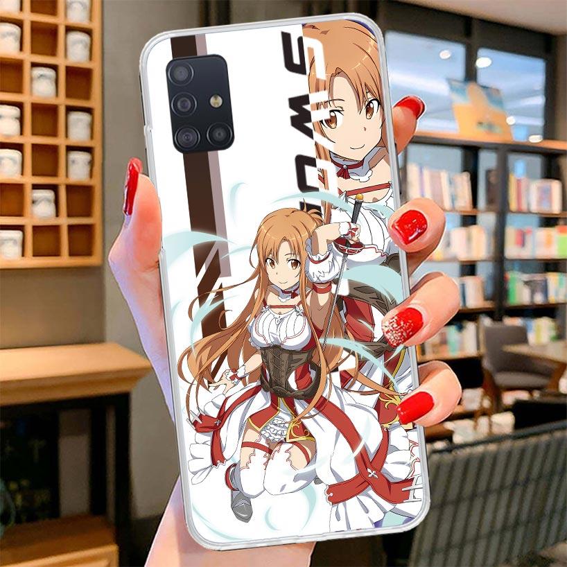 Anime Sword Art Online SAO Cover Phone Case For Samsung Galaxy A12 A22 A32 A52 A72 A02S Phone Case Note 20 Ultra 10 S10 Plus A51