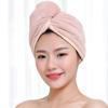 Domácí potřeby Mikrovlákno pohlcující vodu Vlasy Suchý turban Wrap Ručník Koupací čepice