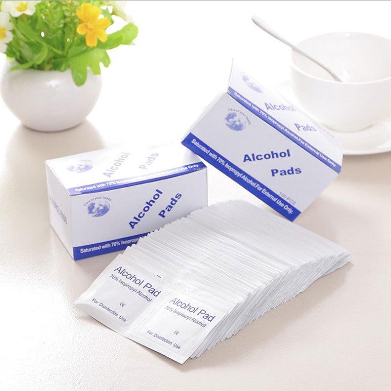 Portable 75% Alcohol Pads - Individually Wrapped Wipes for Nail Art, Phone Cleaning, and Disinfection