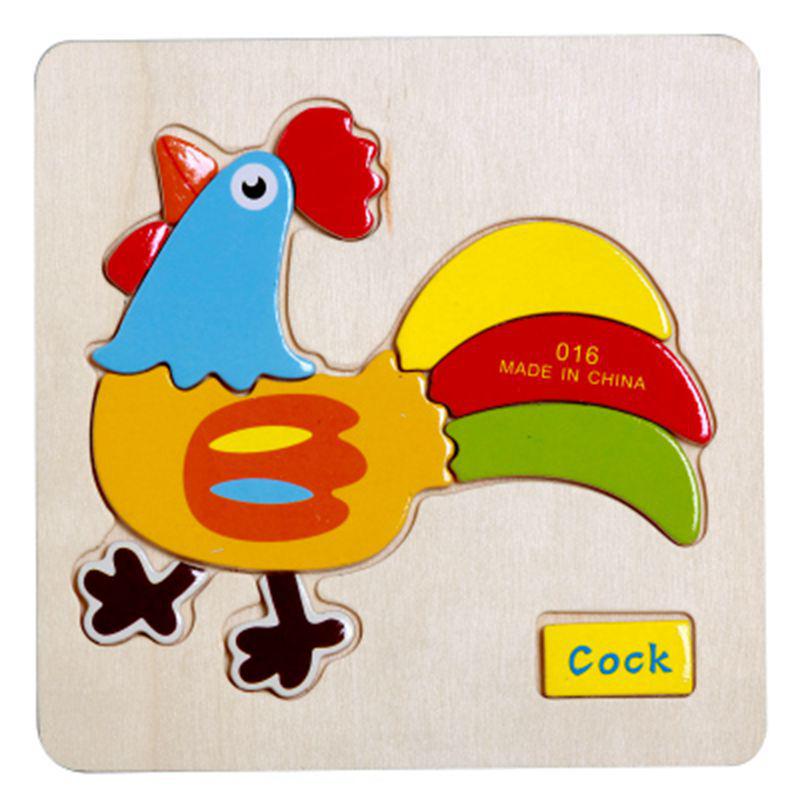 Hot Sale 9 Slice Kids Puzzle Toy Animals And Vehicle Wooden Puzzles Jigsaw Educational Baby Learning Toys For Children Gift