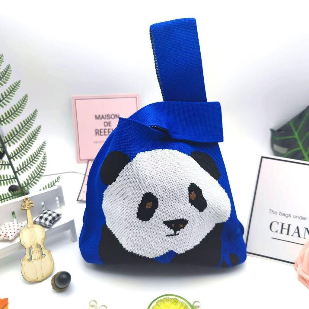 Cartoon Souvenir Hand-Carry Tote: Knitted Bag for Gifts, Candy, or Travel – Stylish and Spacious