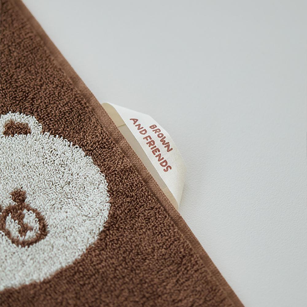 LINE FRIENDS x Songwol Brown Basic Towel 2-Piece Set (Brown, Ivory)
