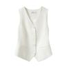 Gray Women's Petite Sleeveless Suit Vest - New Outerwear Top