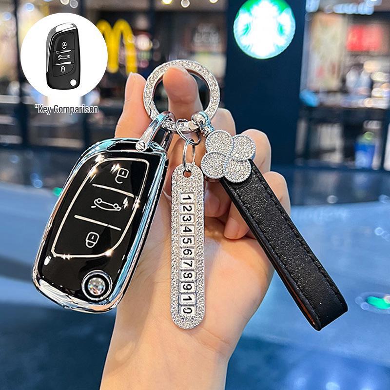 Universal Car Key Cover for Volkswagen, Toyota, Nissan, Honda, Peugeot, Citroen, Buick - Rear Protective Shell Buckle
