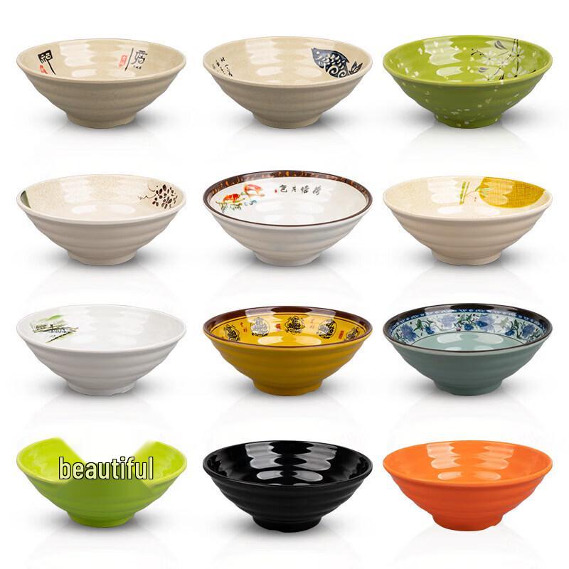 Cream Style Melamine Commercial Noodle Bowl