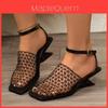 Sandali Estivi da Donna con Tacco Chunky e Cinturino con Tomaia in Tessuto Traspirante per Uso Casual