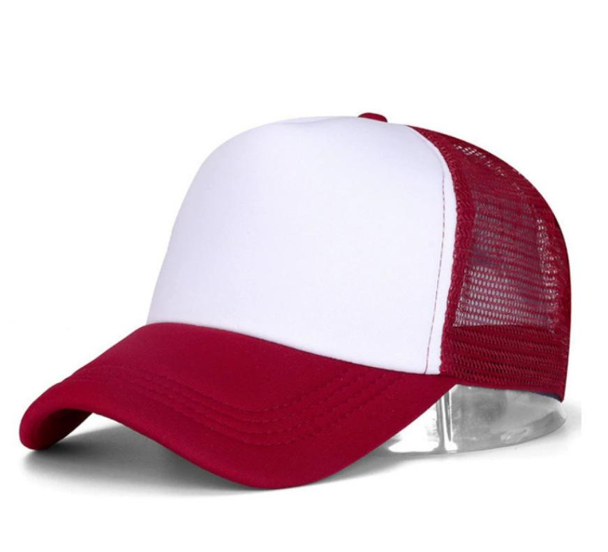 Breathable Curved Brim Mesh Cap Custom Screen Printed Baseball Hat for Adults