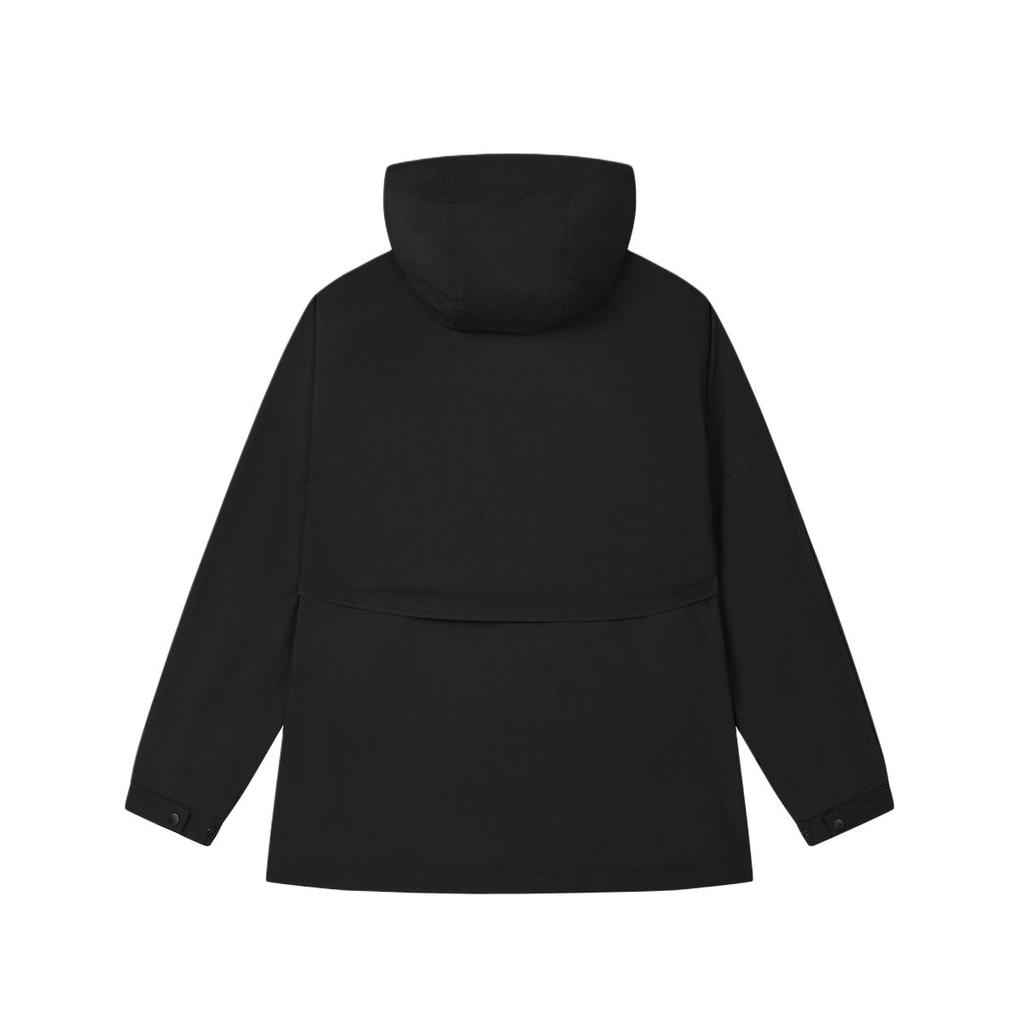 FILA White Series Fashion Casual Water-Resistant Hooded Long Sleeve Jacket Women jackets Black F11W513705F-BK