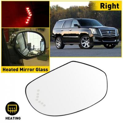 Right Passenger Glass Mirror Side Heated LED Signal Turn for Cadillac Chevy GMC