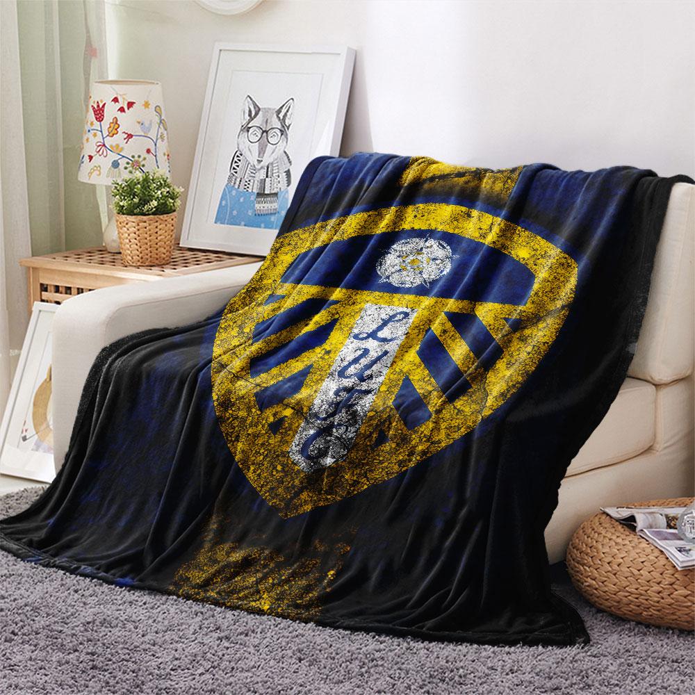 1PC Leeds United Patterned Flannel Blanket Suitable For All Seasons for Home Decor Warmth and Comfort Gifts Holiday Present
