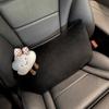 Cute Cartoon Bow Cloud Car Interior Accessories Soft Plush Car Neck Pillow Bone-Shaped Vehicle Headrest Waist Seat Cushion