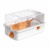 Large Acrylic Hamster Cage, MultiZone Enclosure with Panoramic View, Ventilated Small Animal