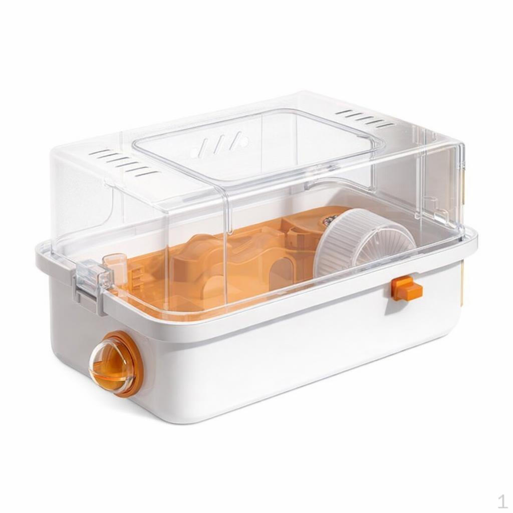 Large Acrylic Hamster Cage, MultiZone Enclosure with Panoramic View, Ventilated Small Animal