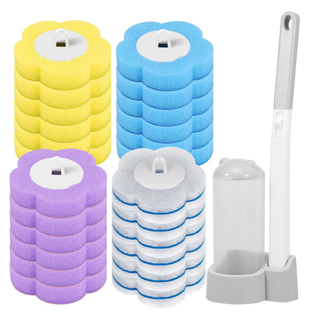New Toilet Brush Disposable Replacement Head Cleaning Kit Toilet Bowl Brush Long Handle Home Wc Accessories Tool