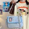 Japanese Ins Girl Versatile Tote Bag Cute College Transparent Bar Crossbody Class Loading Book Student Bag Pain Bag