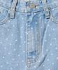 CARGOBROS FOR WOMAN Dot Cutoff Denim Shorts (Light Wash)