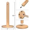 KitchLife Wooden Paper Towel Holder Countertop, Fits Jumbo Roll - Solid Beechwood Paper Towel Dispenser Stand with Anti-Skid Base, 1 Pack