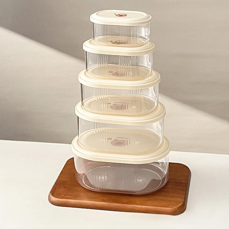 Bread Toast Storage Box Transparent Food Container Box With Lid Refrigerator Plastic Large Capacity Fresh Keeping Box