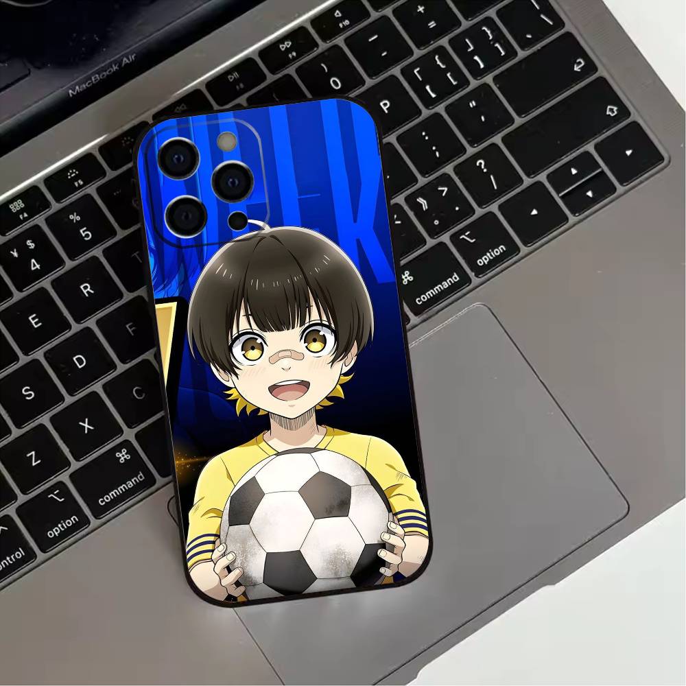 Blue Lock Anime Handyhülle Für iPhone 17,16,15,14,13,12,11 Plus,Pro Max,XS,Weiche Silikon Schwarze Hülle