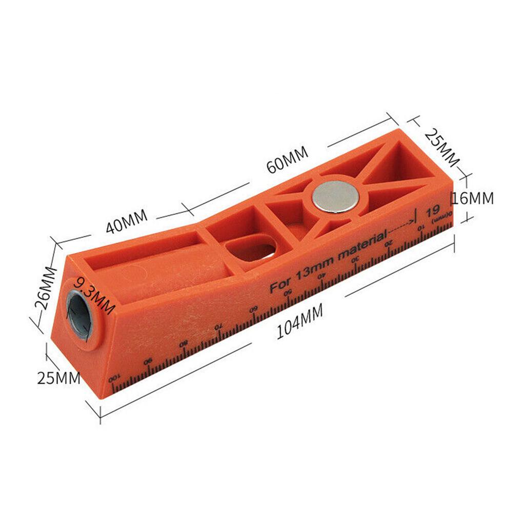 Oblique Hole Locator Woodworking Drill Guide 9.3mm Adjustable Range Hole Locator Fixture With Clear Scale, Oblique Pocket Jig Positioning Accessories