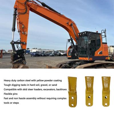 3 Set Excavator Bucket Teeth Support for 23 230 Series Skid Steer Backhoe Screw On Bucket Tooth Replacement Carbon Steel   Trenching Accessories