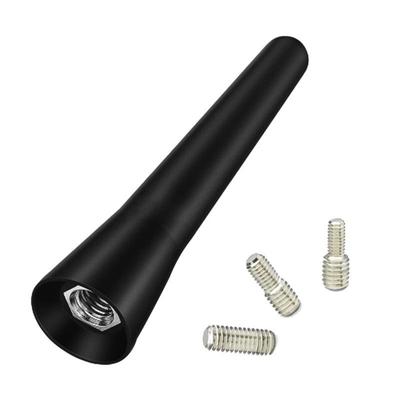 Compact Car Antenna Rod - FM/AM, Length Options: 3cm, 5cm, 6.5cm, 9cm, with 3 Universal Screws (M4, M5, M6).