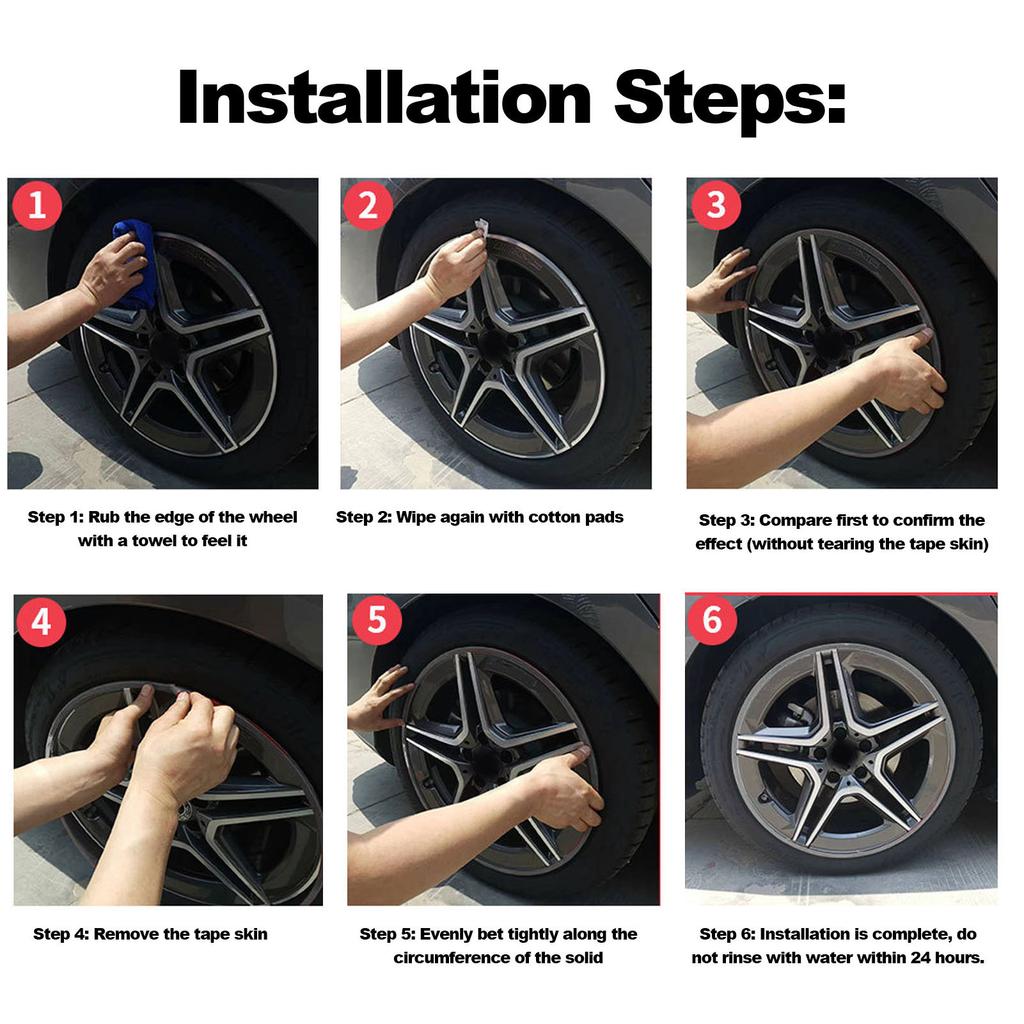 Wheel Rim Protector Trim Anti Collision Versatile Sporty Look Wheel Rim Protector Scratch Resistant 18 Inch for Cars