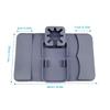 Drink Holder Tray for Sofa Armrest with Screen Slot, Side Pockets and Open Sections for Remotes, Glasses and Everyday Grab Items Indoors