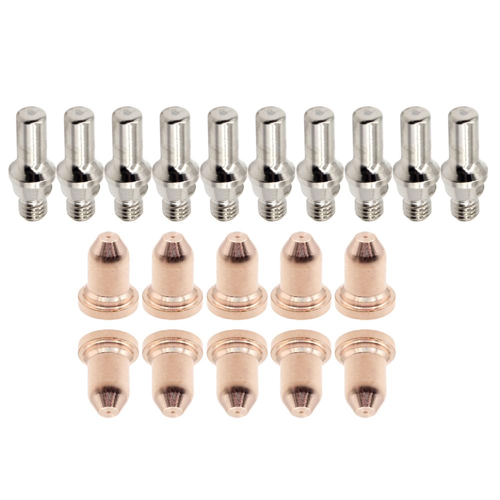 20pcs Plasma Cutter Electrodes KP2842-1 Tips KP2842-2 For LC25 Torch Plasma Cutter Accessories Welding Tool Electrode Nozzle Tip