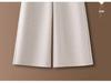 Coffee-Colored Fleece-Lined Wool Blend Wide-Leg Petite Pants - New Style, Thickened, Eight-Tenths Length, Cashmere Straight-Leg for Women.