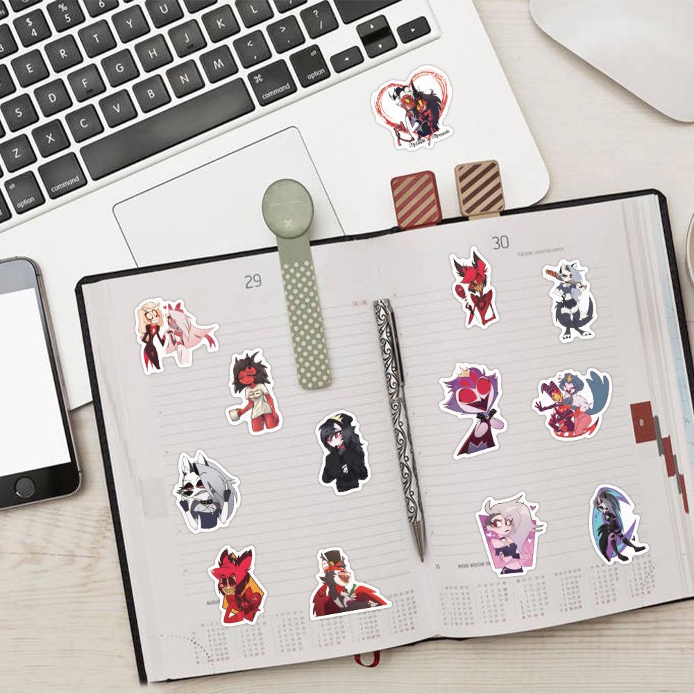 120 Helluva Boss Anime Graffiti Aufkleber Notizbuch Gitarre Skateboard Wasserabweisend Do-It-Yourself Sticker Premium