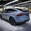 Tesla Model X RZ Carbon Fiber Body Kit: Front Lip, Modified Bumper, Rear Lip, Side Skirts.