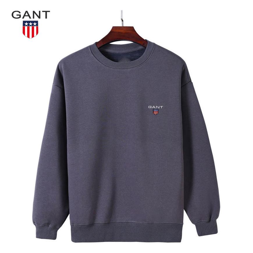 Gant Men's and Women's Autumn and Winter Embroidered Round Neck Pullover, Casual Sports Running Pullover