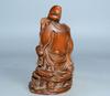 Chinese Antique Wooden Boxwood Carved Exquisite Ji Gong Buddha Statues Sculpture